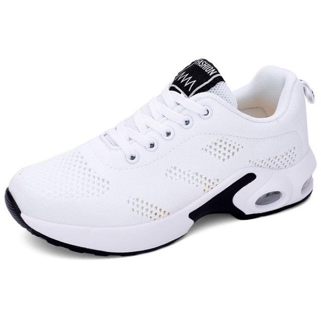 Athletic Sport Platform Sneakers Breathable Women Casual Fashion Height Increasing Shoes Air Cushion Soft Bottom Ultra Lightweight Running Workout Shoes Sports Design Stevvex