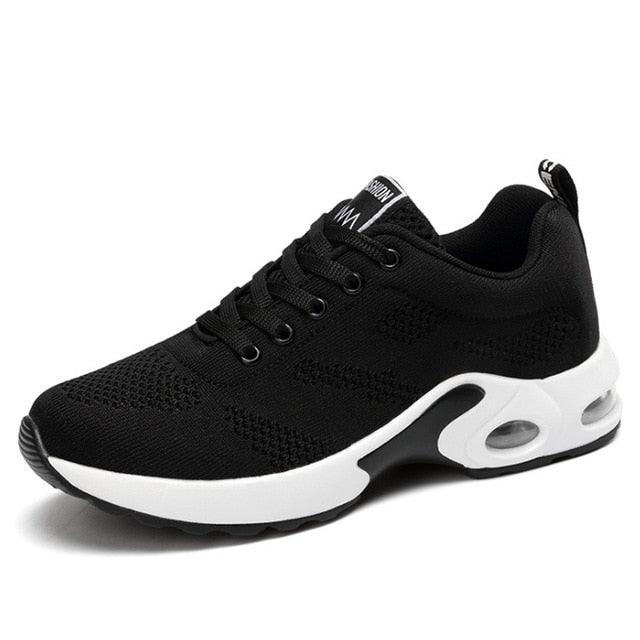 Athletic Sport Platform Sneakers Breathable Women Casual Fashion Height Increasing Shoes Air Cushion Soft Bottom Ultra Lightweight Running Workout Shoes Sports Design Stevvex