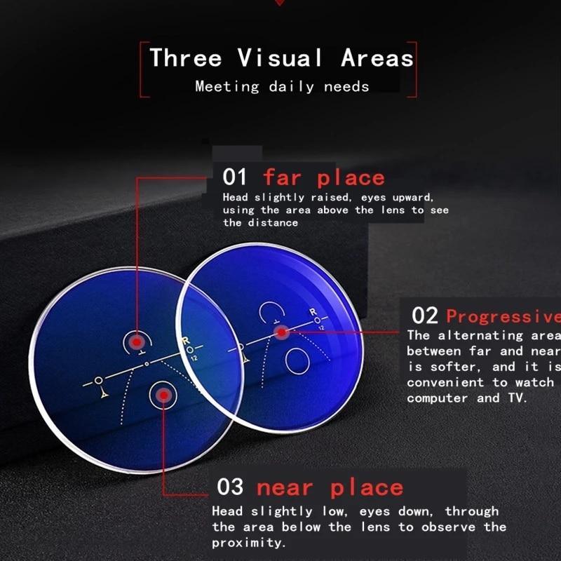 Attractive Metal Frame Sunglasses Style Intelligent Multifocal Progressive Reading Glasses and  Men Women Dual-use Anti-Blue Light Automatic Adjustment Eyewear Stevvex