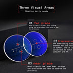Attractive Metal Frame Sunglasses Style Intelligent Multifocal Progressive Reading Glasses and  Men Women Dual-use Anti-Blue Light Automatic Adjustment Eyewear Stevvex