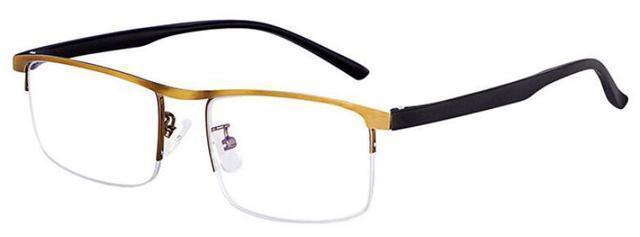 Attractive Metal Frame Sunglasses Style Intelligent Multifocal Progressive Reading Glasses and  Men Women Dual-use Anti-Blue Light Automatic Adjustment Eyewear Stevvex