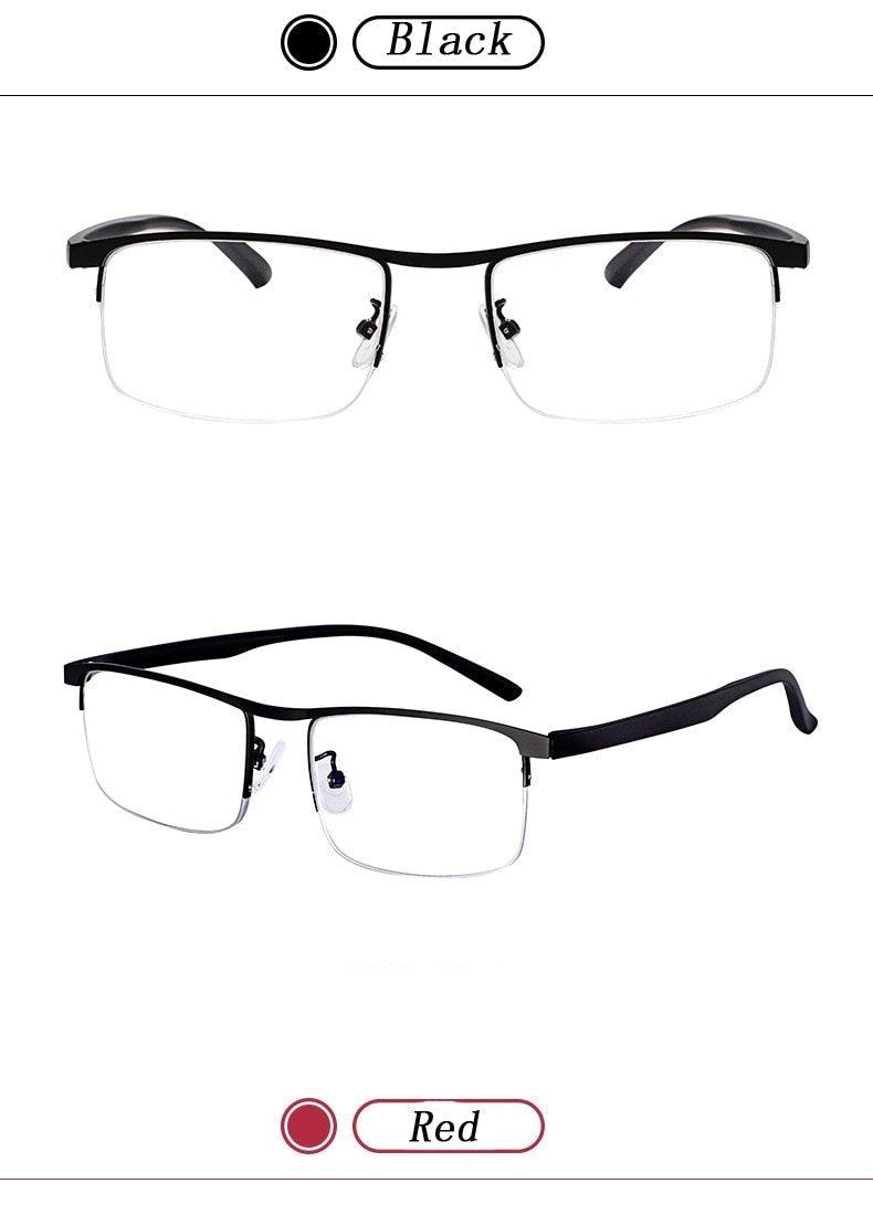 Attractive Metal Frame Sunglasses Style Intelligent Multifocal Progressive Reading Glasses and  Men Women Dual-use Anti-Blue Light Automatic Adjustment Eyewear Stevvex