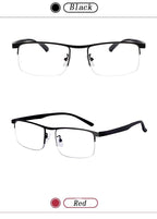 Attractive Metal Frame Sunglasses Style Intelligent Multifocal Progressive Reading Glasses and  Men Women Dual-use Anti-Blue Light Automatic Adjustment Eyewear Stevvex