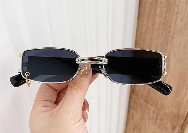 Attractive Sunglasses Square Shape Eyeglasses Metal Black Lenses For Men Women Sun Glasses for Outdoor Travel Driving Sunglasses Stevvex
