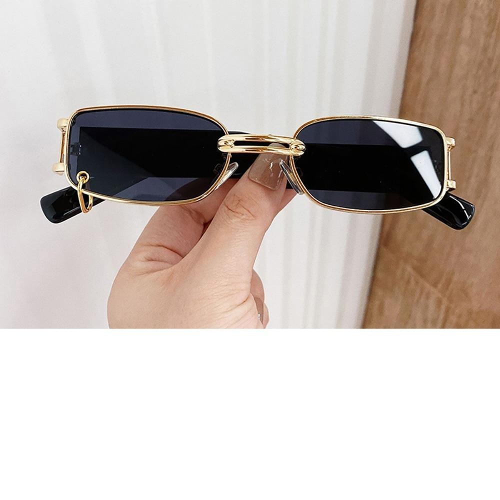 Attractive Sunglasses Square Shape Eyeglasses Metal Black Lenses For Men Women Sun Glasses for Outdoor Travel Driving Sunglasses Stevvex