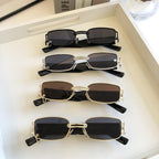 Attractive Sunglasses Square Shape Eyeglasses Metal Black Lenses For Men Women Sun Glasses for Outdoor Travel Driving Sunglasses Stevvex