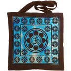 Aum Sanskrit Lotus Chakra Tie Dye Canvas Tote Shoulder Bag