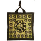 Aum Sanskrit Lotus Chakra Tie Dye Canvas Tote Shoulder Bag