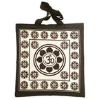 Aum Sanskrit Lotus Chakra Tie Dye Canvas Tote Shoulder Bag
