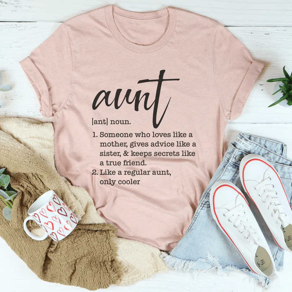 Aunt Definition Tee Peachy Sunday