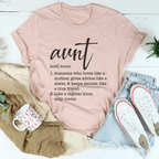 Aunt Definition Tee Peachy Sunday