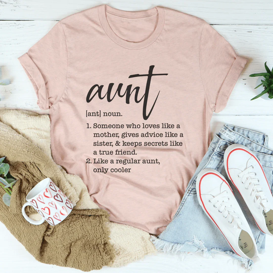 Aunt Definition Tee Peachy Sunday