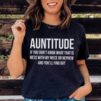 Auntitude Tee Peachy Sunday