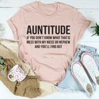 Auntitude Tee Peachy Sunday