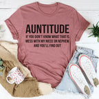 Auntitude Tee Peachy Sunday
