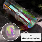Aurora Nails Glass Foil Film Sticker Cellophane Paper Korean Nail Trend Design Ice Cube Manicure Accessories Heart Nail Art Stickers Glitter Decals Decoration Stickers Glitter Decals Love Nail Sequins Laser Heart Nail Supplies Sparkle Nail