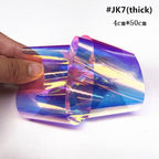 Aurora Nails Glass Foil Film Sticker Cellophane Paper Korean Nail Trend Design Ice Cube Manicure Accessories Heart Nail Art Stickers Glitter Decals Decoration Stickers Glitter Decals Love Nail Sequins Laser Heart Nail Supplies Sparkle Nail