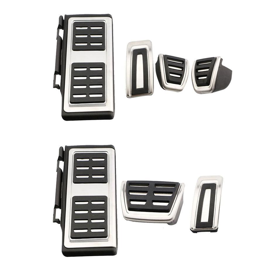 Auto Car Pedals Foot Fuel Brake Clutch Cover Nonslip Car Pedal Pads Auto Sports Gas Fuel Petrol Clutch Brake Pad Cover Foot Pedals Rest Plate Kit Pedal Covers Accessories Replacement Pedal Aluminum Alloy Pedals Set Stevvex