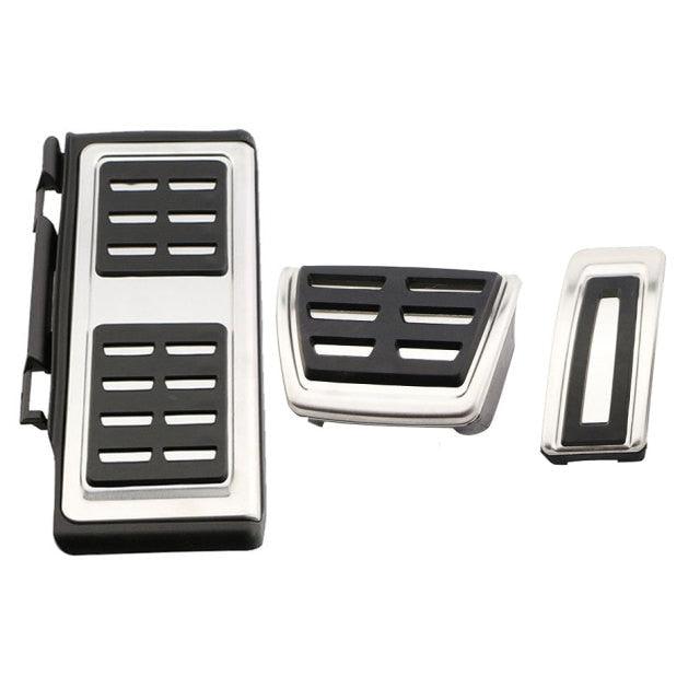 Auto Car Pedals Foot Fuel Brake Clutch Cover Nonslip Car Pedal Pads Auto Sports Gas Fuel Petrol Clutch Brake Pad Cover Foot Pedals Rest Plate Kit Pedal Covers Accessories Replacement Pedal Aluminum Alloy Pedals Set Stevvex