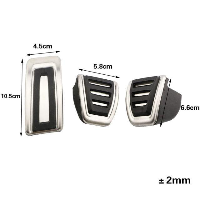 Auto Car Pedals Foot Fuel Brake Clutch Cover Nonslip Car Pedal Pads Auto Sports Gas Fuel Petrol Clutch Brake Pad Cover Foot Pedals Rest Plate Kit Pedal Covers Accessories Replacement Pedal Aluminum Alloy Pedals Set Stevvex