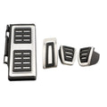 Auto Car Pedals Foot Fuel Brake Clutch Cover Nonslip Car Pedal Pads Auto Sports Gas Fuel Petrol Clutch Brake Pad Cover Foot Pedals Rest Plate Kit Pedal Covers Accessories Replacement Pedal Aluminum Alloy Pedals Set Stevvex