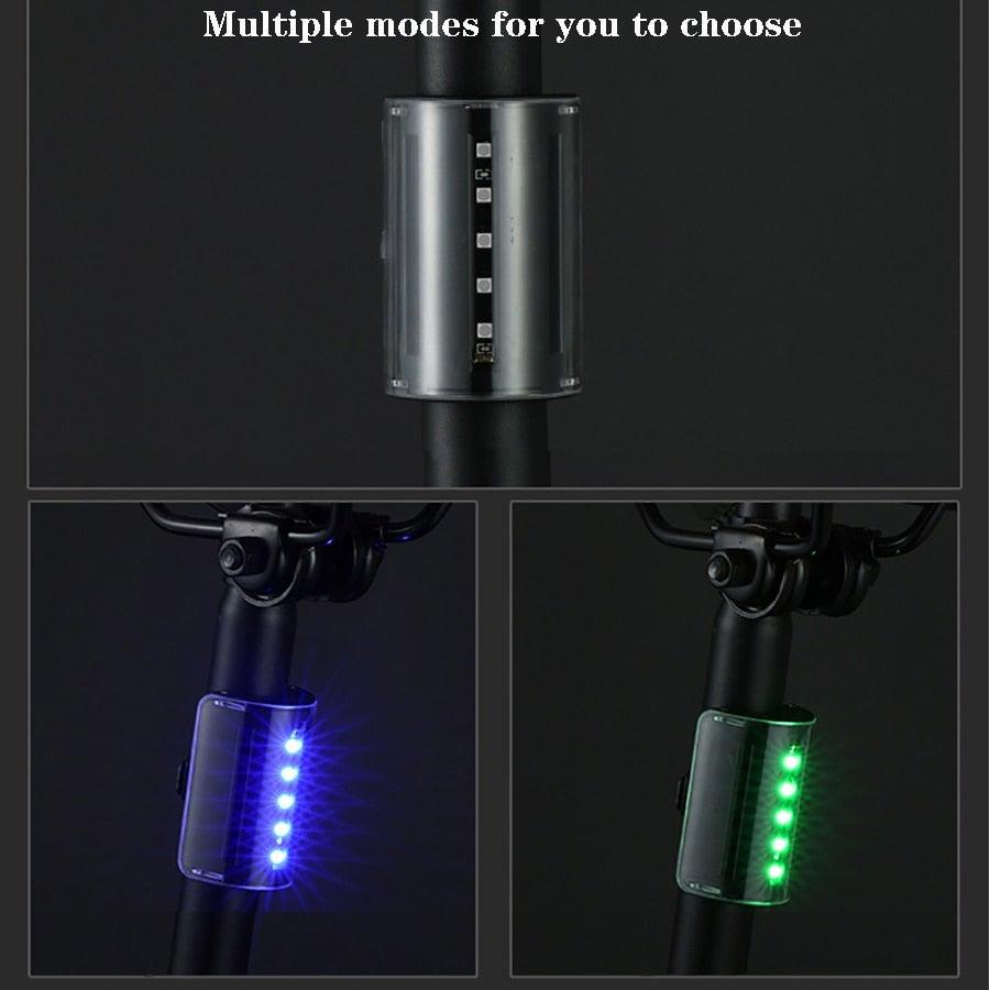 Auto-Sensing Bicycle Light Waterproof Bike Taillight LED USB Rechargable Safety Back Light Riding Warning Saddle Bike Rear Light Waterproof Bike Headlight Taillight LED Light Modes Bike Lights For Night Riding Stevvex