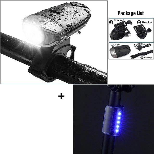 Auto-Sensing Bicycle Light Waterproof Bike Taillight LED USB Rechargable Safety Back Light Riding Warning Saddle Bike Rear Light Waterproof Bike Headlight Taillight LED Light Modes Bike Lights For Night Riding Stevvex