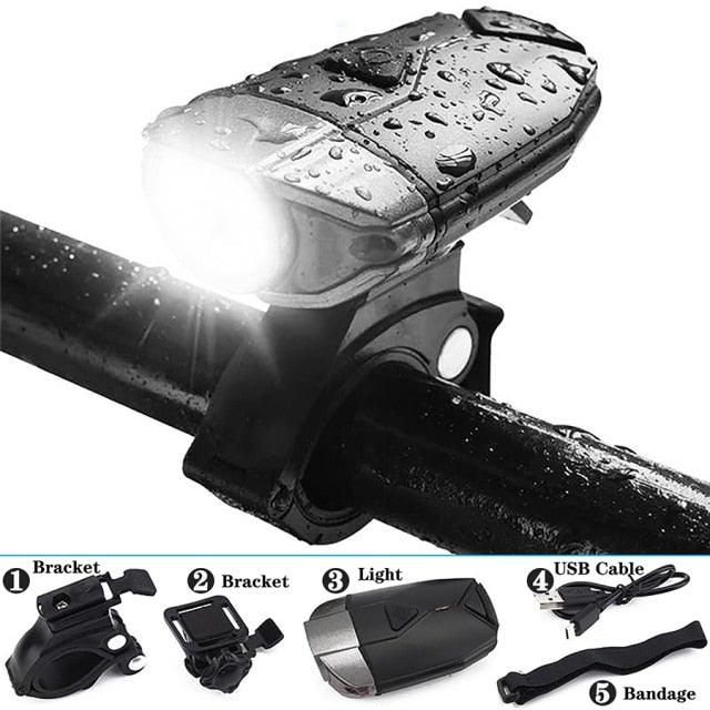 Auto-Sensing Bicycle Light Waterproof Bike Taillight LED USB Rechargable Safety Back Light Riding Warning Saddle Bike Rear Light Waterproof Bike Headlight Taillight LED Light Modes Bike Lights For Night Riding Stevvex