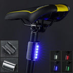 Auto-Sensing Bicycle Light Waterproof Bike Taillight LED USB Rechargable Safety Back Light Riding Warning Saddle Bike Rear Light Waterproof Bike Headlight Taillight LED Light Modes Bike Lights For Night Riding Stevvex