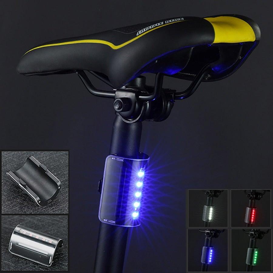 Auto-Sensing Bicycle Light Waterproof Bike Taillight LED USB Rechargable Safety Back Light Riding Warning Saddle Bike Rear Light Waterproof Bike Headlight Taillight LED Light Modes Bike Lights For Night Riding Stevvex