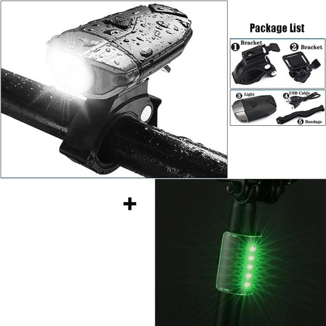 Auto-Sensing Bicycle Light Waterproof Bike Taillight LED USB Rechargable Safety Back Light Riding Warning Saddle Bike Rear Light Waterproof Bike Headlight Taillight LED Light Modes Bike Lights For Night Riding Stevvex