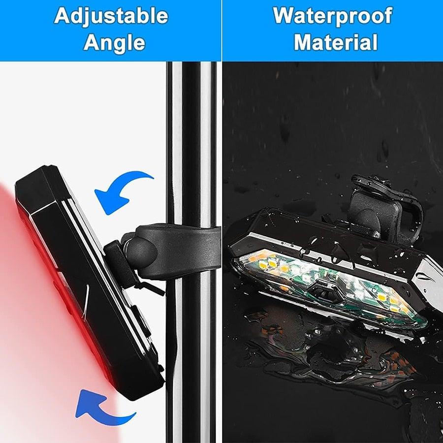 Auto-Sensing Bicycle Light Waterproof Bike Taillight LED USB Rechargable Safety Back Light Riding Warning Saddle Bike Rear Light Waterproof Bike Headlight Taillight LED Light Modes Bike Lights For Night Riding Stevvex