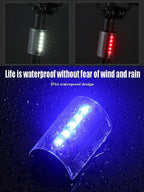 Auto-Sensing Bicycle Light Waterproof Bike Taillight LED USB Rechargable Safety Back Light Riding Warning Saddle Bike Rear Light Waterproof Bike Headlight Taillight LED Light Modes Bike Lights For Night Riding Stevvex