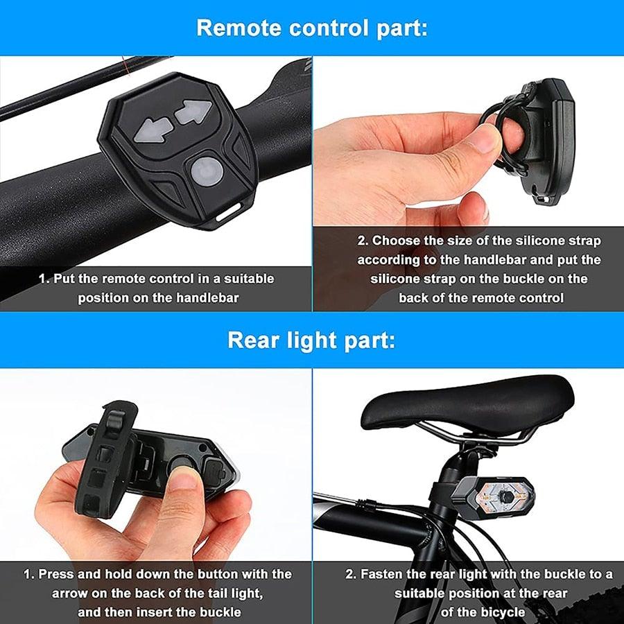 Auto-Sensing Bicycle Light Waterproof Bike Taillight LED USB Rechargable Safety Back Light Riding Warning Saddle Bike Rear Light Waterproof Bike Headlight Taillight LED Light Modes Bike Lights For Night Riding Stevvex