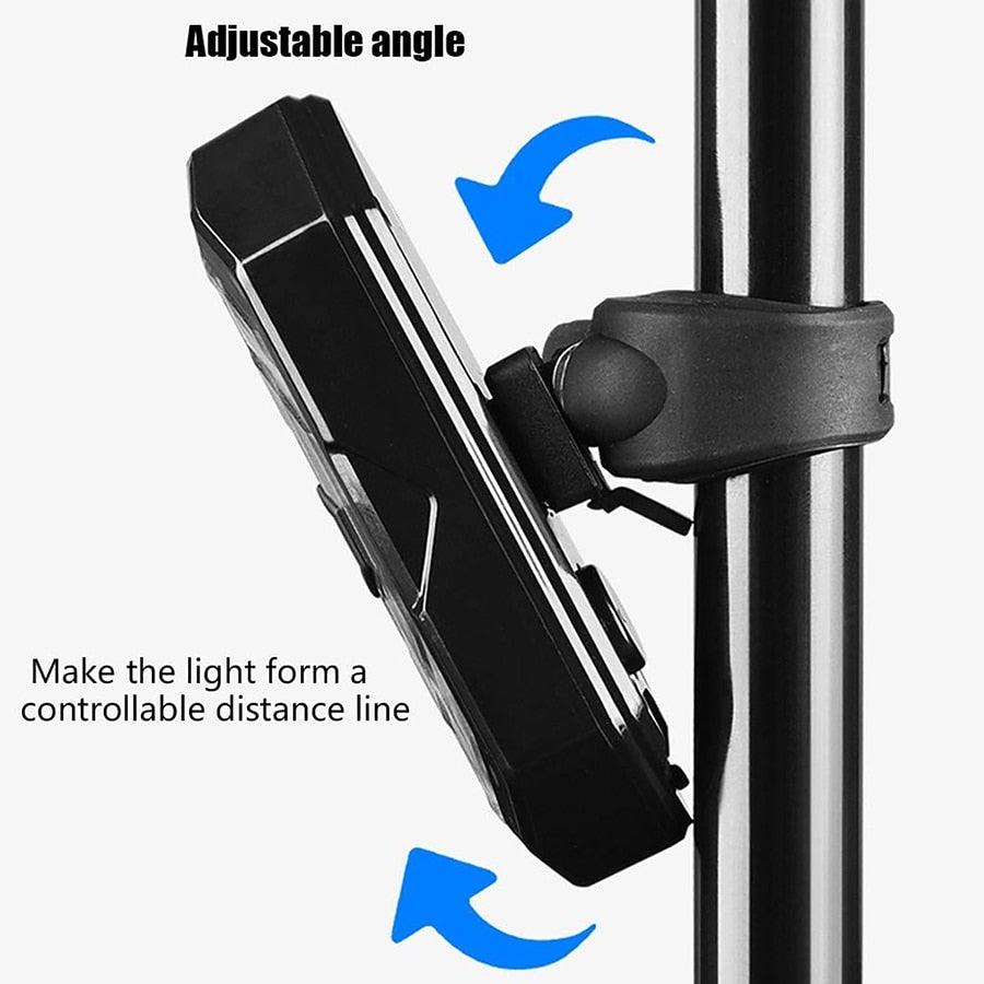 Auto-Sensing Bicycle Light Waterproof Bike Taillight LED USB Rechargable Safety Back Light Riding Warning Saddle Bike Rear Light Waterproof Bike Headlight Taillight LED Light Modes Bike Lights For Night Riding Stevvex