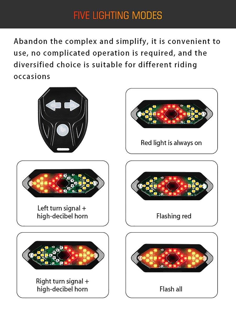 Auto-Sensing Bicycle Light Waterproof Bike Taillight LED USB Rechargable Safety Back Light Riding Warning Saddle Bike Rear Light Waterproof Bike Headlight Taillight LED Light Modes Bike Lights For Night Riding Stevvex