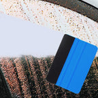 Auto Styling Vinyl Carbon Fiber Window Ice Remover Cleaning Wash Car Scraper With Felt Squeegee Tool Film Wrapping Accessories Vehicle Vinyl Wrap Window Tint Film  Plastic Felt Edge Squeegee For Car Vinyl Scraper Decal Applicator