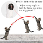 Automatic Cat Toys Teaser Interactive Smart Teasing Pet LED Laser Funny Handheld Mode Electronic Pet USB Charge Toys for Indoor Pet Auto On Off Silent Chase Laser Light Random Speed Pattern Active Cat Toys Hunting Exercise Stevvex