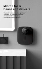 Automatic Liquid Soap Dispenser Intelligent Induction Hand Washer LED Temperature Display Wall-mounted Foam Soap Dispenser Automatic Induction Soap Dispenser Wall-Mounted Mobile Phone Washing Infrared Thermometer Household Stevvex