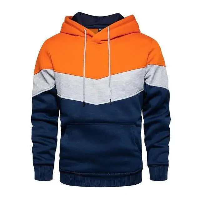 Autumn Casual Hoodie Male Thick Hoodies Hip Hop Streetwear Hooded Pullover Men Clothing  Hoodies for Men Pullover Hip Hop Colors Block Pocket Mens Shirts Sport Tops Sweatshirts Stevvex