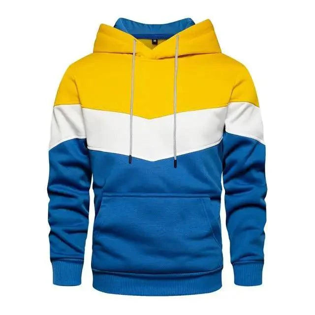Autumn Casual Hoodie Male Thick Hoodies Hip Hop Streetwear Hooded Pullover Men Clothing  Hoodies for Men Pullover Hip Hop Colors Block Pocket Mens Shirts Sport Tops Sweatshirts Stevvex