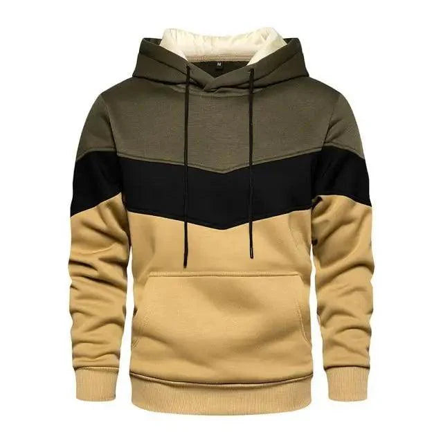 Autumn Casual Hoodie Male Thick Hoodies Hip Hop Streetwear Hooded Pullover Men Clothing  Hoodies for Men Pullover Hip Hop Colors Block Pocket Mens Shirts Sport Tops Sweatshirts Stevvex