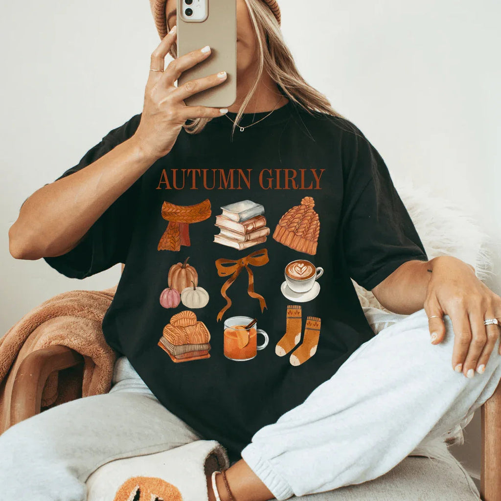 Autumn Girly Tee Peachy Sunday