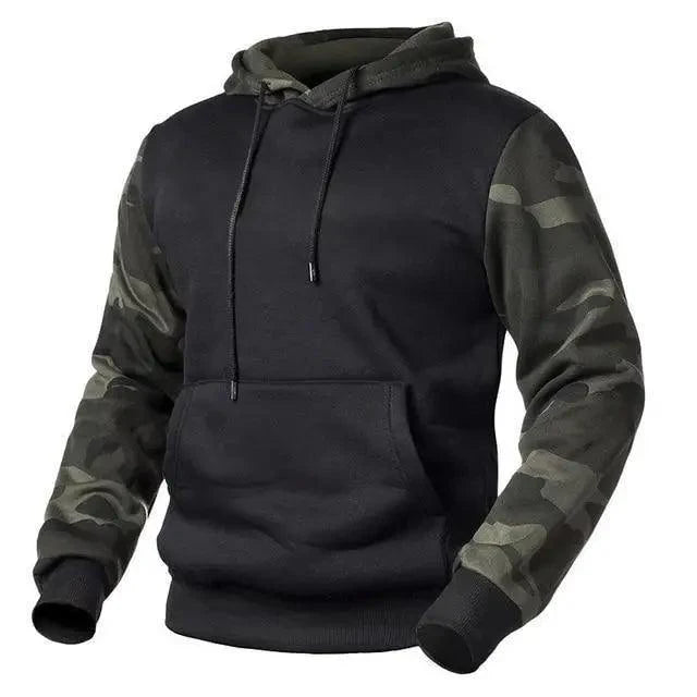 Autumn Men's Military Camouflage Fleece Hoodies Army Tactical  Male Winter Camo Hip Hop Pullover Hoody Sweatshirt Men's Pullover Hoodie Blend Fleece Long Sleeve Contrast Color Military Sweatshirt Stevvex