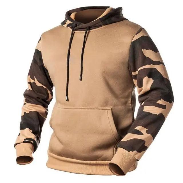 Autumn Men's Military Camouflage Fleece Hoodies Army Tactical  Male Winter Camo Hip Hop Pullover Hoody Sweatshirt Men's Pullover Hoodie Blend Fleece Long Sleeve Contrast Color Military Sweatshirt Stevvex