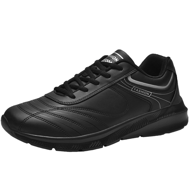 Autumn Mens Fashion White Sneakers Light Sport Shoes Black Leather Running Spring Winter Warm Soft Shoes Athletic Road Running Casual Lace Up Comfort Sports Fashion Sneakers Stevvex