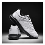 Autumn Mens Fashion White Sneakers Light Sport Shoes Black Leather Running Spring Winter Warm Soft Shoes Athletic Road Running Casual Lace Up Comfort Sports Fashion Sneakers Stevvex