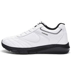 Autumn Mens Fashion White Sneakers Light Sport Shoes Black Leather Running Spring Winter Warm Soft Shoes Athletic Road Running Casual Lace Up Comfort Sports Fashion Sneakers Stevvex