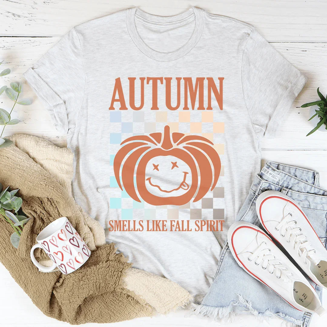 Autumn Smells Like Fall Spirit Tee Peachy Sunday