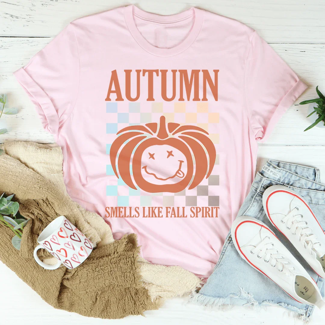 Autumn Smells Like Fall Spirit Tee Peachy Sunday
